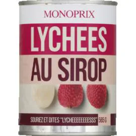 MONOPRIX Lychees au sirop léger 250g