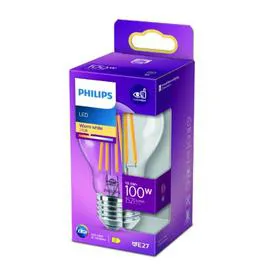 PHILIPS Ampoule E27 Standard Filament - Blanc-chaud 100W x1 l'unité