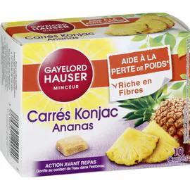 GAYELORD HAUSER Carrés de Konjac à l'Ananas x10 100g