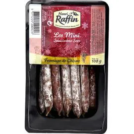 HENRI RAFFIN Saucissons secs fromage de chèvre 100g