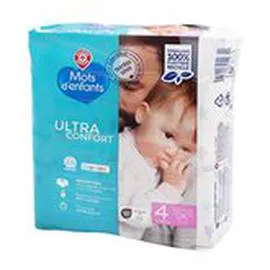 MARQUE REPÈRE, MOTS D'ENFANTS Couches bébé -T4 Ultra confort - 7/18kg - x26 x26