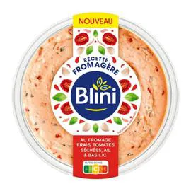 BLINI Recette Fromagère Tomates Séchées, Ail et Basilic 150g