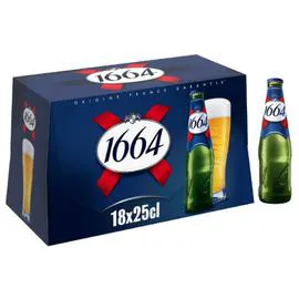 KRONENBOURG, 1664 Bière Blonde .0 18x25cl