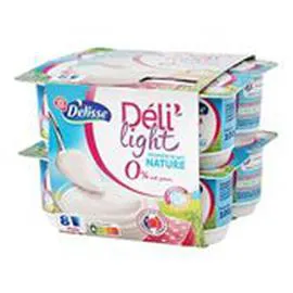 MARQUE REPÈRE, DÉLISSE Fromage blanc Nature - 0% mg 8x100g