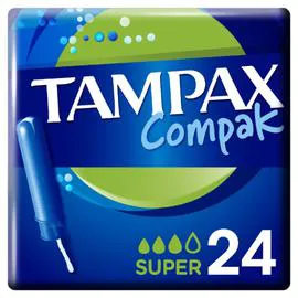 TAMPAX Tampons Compak Super Avec Applicateur x24