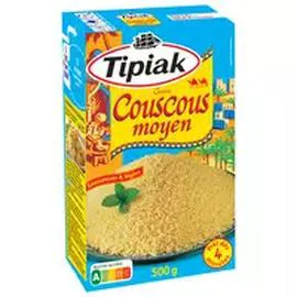 TIPIAK Graine couscous moyen, savoureuse & légère, prêt en 4 minutes 500g
