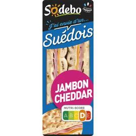 SODEBO Sandwich suédois jambon cheddar 135g