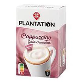 MARQUE REPÈRE, PLANTATION Cappuccino soluble Chocolat - x8 144g