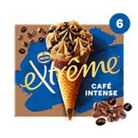 NESTLÉ, EXTRÊME Glace Cône Café Intense x6 426g