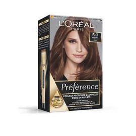 L'ORÉAL PARIS, PRÉFÉRENCE Coloration Cheveux Permanente 5.0 Bruges Châtain Clair l'unité