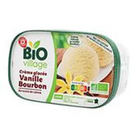 MARQUE REPÈRE, BIO VILLAGE Crème glacée Bio Vanille - Bac 450g