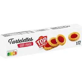 TOP BUDGET Tartelettes rondes fraise 200g