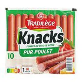 MARQUE REPÈRE, TRADILÈGE Saucisse de volaille x10 350g
