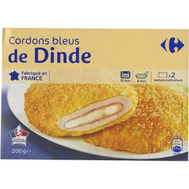 CARREFOUR Cordons bleus de dinde 200g