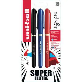 UNI BALL Pilot Stylo Feutres V Sign Pen, Pointe Large x3