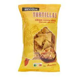 AUCHAN Tortillas saveur chili à l'huile de tournesol 400g