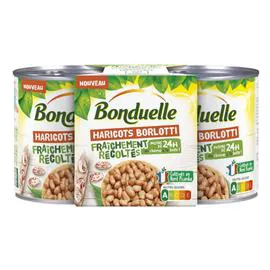 BONDUELLE Haricots Borlotti Fraîchement récoltés 2x125g
