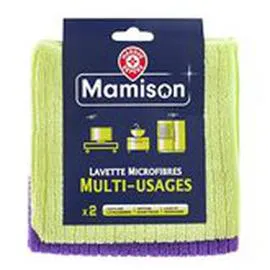 MARQUE REPÈRE, MAMISON Lavette multi-usages Microfibre plusieurs coloris x2 x2