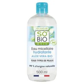 LÉA NATURE, SO'BIO ÉTIC Eau Micellaire Hydratante au Jus d'Aloe Vera et au Bleuet Bio 500ml