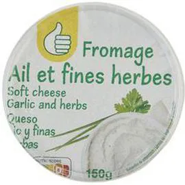 AUCHAN, POUCE Fromage à tartiner à l'ail et aux fines herbes 150g