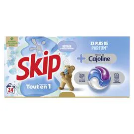SKIP Lessive en liquide en capsule - Soin complet tout en 1 x24