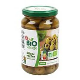 MARQUE REPÈRE, BIO VILLAGE Olives vertes 160g