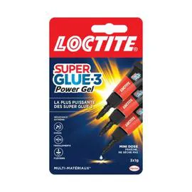 LOCTITE Colles Cyanocrylates Super Glue 3 Power Gel x3