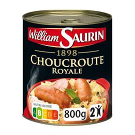 WILLIAM SAURIN Plat cuisiné choucroute royale au riesling 800g