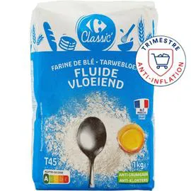 CARREFOUR CLASSIC' Farine de blé fluide T45 1kg