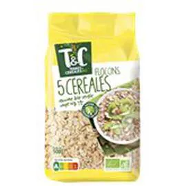 TERRES & CÉRÉALES BIO Flocons Bio 5 céréales 500g