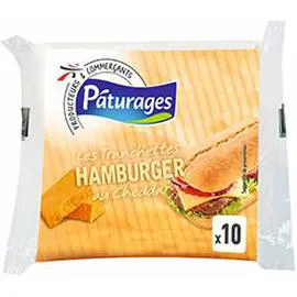 PÂTURAGES Les Tranchettes Hamburger au cheddar 200g