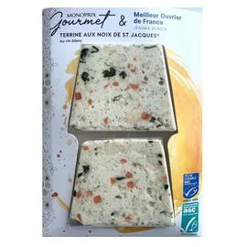 MONOPRIX GOURMET Terrine aux noix de st-jacques au vin blanc 120g