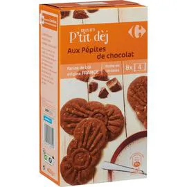 CARREFOUR Biscuits petit déjeuner pépites de chocolat 400g