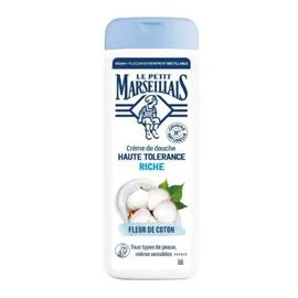 LE PETIT MARSEILLAIS Crème de Douche Haute Tolérance Riche Fleur de Coton 400ml