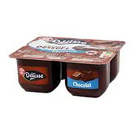 MARQUE REPÈRE, DÉLISSE Crème dessert Chocolat 4x125g