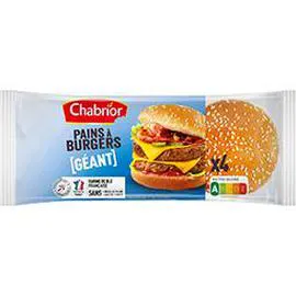 CHABRIOR Pains à burgers Géant 4x82,5g