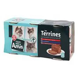 MARQUE REPÈRE, LYCAT Terrines pour chats Aux 3 saveurs 3x400g