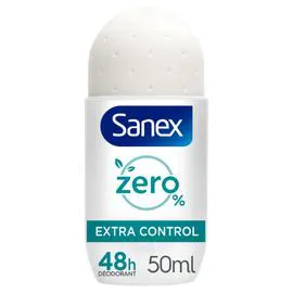 SANEX Déodorant Bille Zéro 0% sans sels d'aluminium Extra Control 48h 50ml