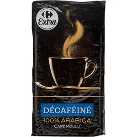 CARREFOUR EXTRA Café décaféiné 100% Arabica 250g