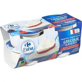 CARREFOUR EXTRA Yaourt à la grecque aux fruits 4x150g