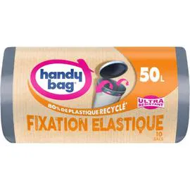 HANDY BAG Sac poubelle ultra-résistant à fixation élastique S x10