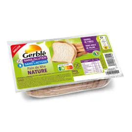 GERBLÉ Pain de mie sans gluten & sans lactose 350g