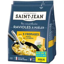 SAINT-JEAN Pate fraiche ravioles a poêler au 3 fromages persil de la Drome 620g