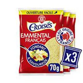 MARQUE REPÈRE, LES CROISÉS Fromage Emmental Râpé 3x70g