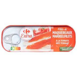 CARREFOUR Filets de maquereaux à la tomate 169g