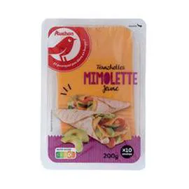 AUCHAN Mimolette jeune en tranche 200g