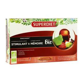 SUPER DIET Complément Alimentaire Ginkgo Bio Ampoule x20 300ml