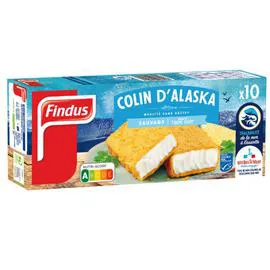 FINDUS Poisson pané tranches de colin 10x51g