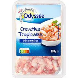 ODYSSÉE Crevettes tropicales décortiquées 100g