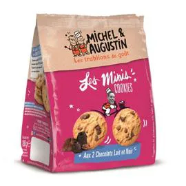 MICHEL & AUGUSTIN Biscuit mini cookies 2 chocolats 100g
